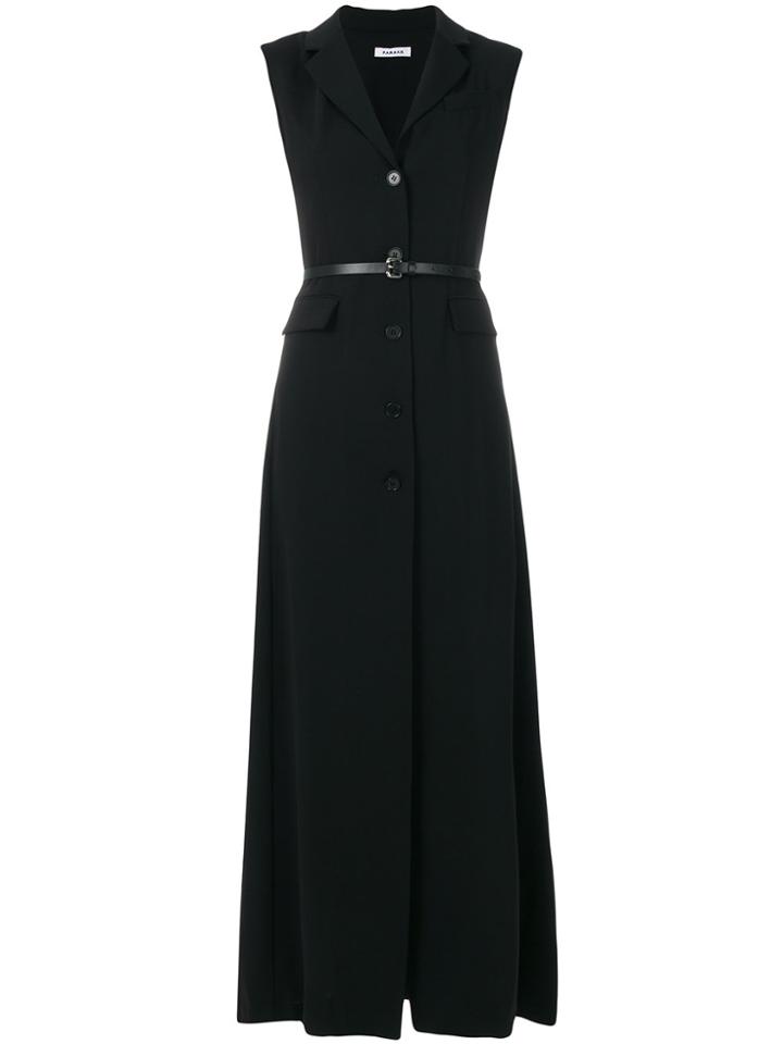 P.a.r.o.s.h. Buttoned Waistcoat Dress - Black