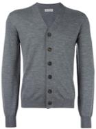 Brunello Cucinelli V-neck Cardigan, Men's, Size: 50, Grey, Cashmere/virgin Wool
