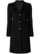 Tagliatore Classic Buttoned Coat - Black