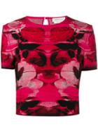 Alexander Mcqueen Intarsia Knitted Top - Red