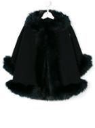 Bandits Girl Fur Trim Cape - Blue