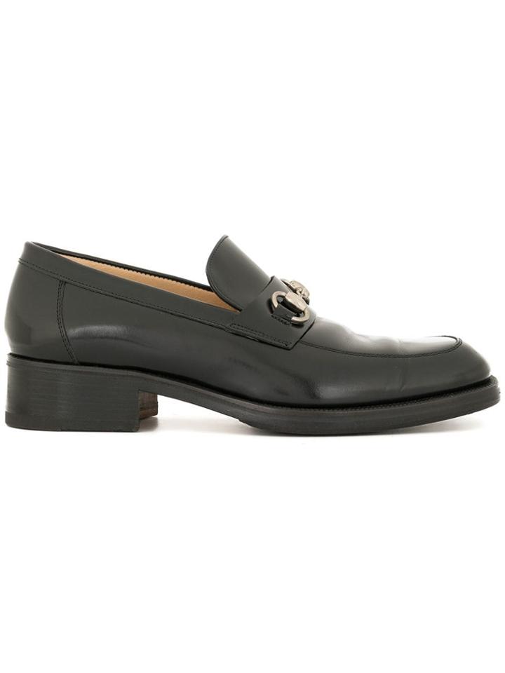Gucci Vintage Horsebit Detail Loafers - Black