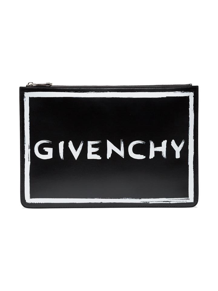 Givenchy Graffiti Logo Pouch - Black