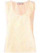 Maison Kitsuné - June Side-strap Top - Women - Cotton - 38, Yellow/orange, Cotton