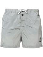Stone Island Logo Patch Swim Shorts - Grey