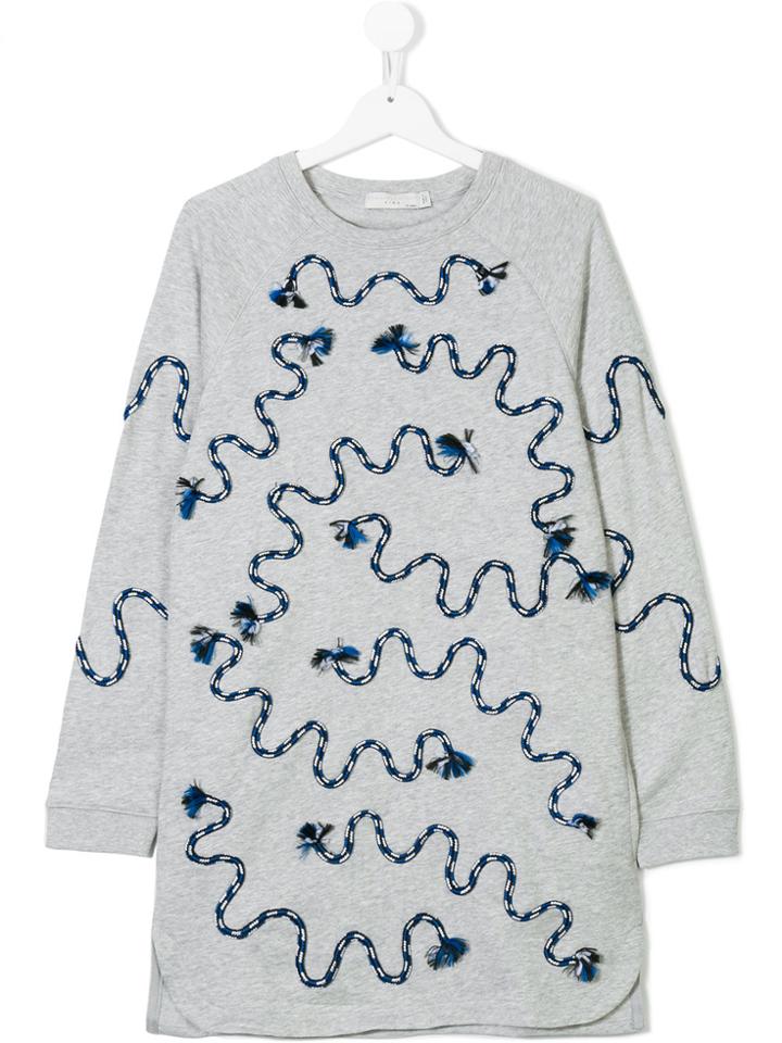 Stella Mccartney Kids Teen Sapphire Ribbon Dress - Grey