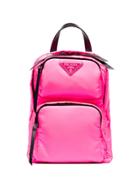 Prada Pink Logo One Shoulder Backpack - Pink & Purple