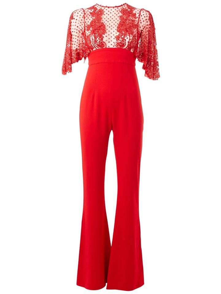 Zuhair Murad Exposed Back Jumpsuit - Red