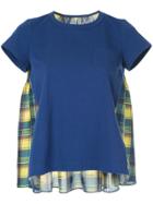 Sacai Check Back T-shirt - Blue