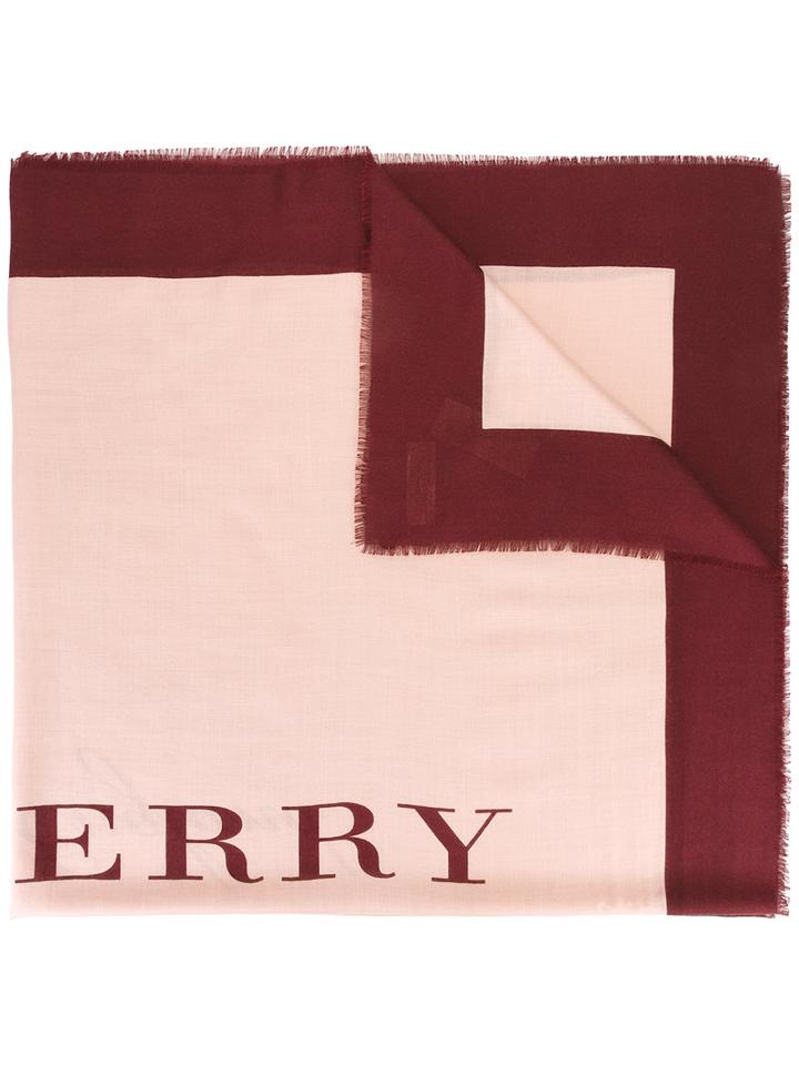 Burberry Bicolour Scarf, Pink/purple, Silk/wool/cashmere