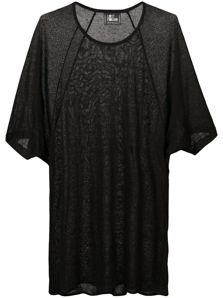 Lost & Found Ria Dunn Shortsleeved Sheer T-shirt - Black