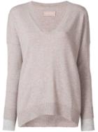 Zadig & Voltaire V-neck Jumper - Pink & Purple