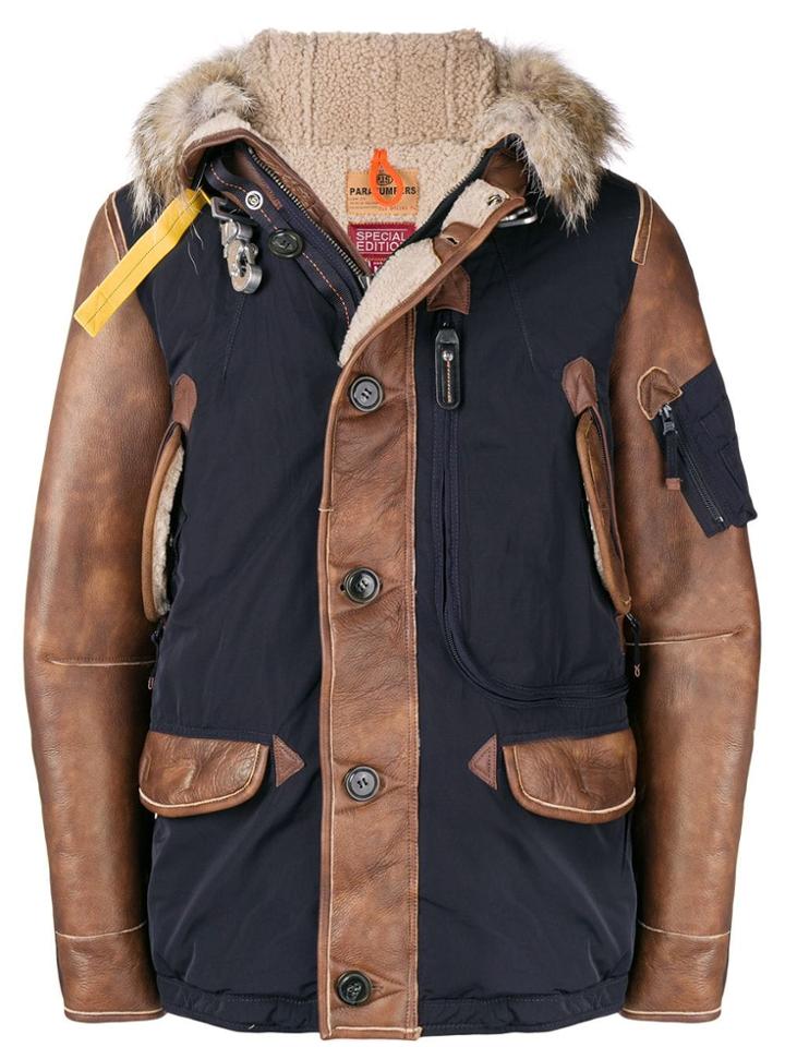 Parajumpers Padded Fur Jacket - Blue