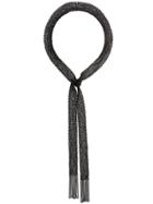 Christian Koban Woven Scarf Necklace - Black