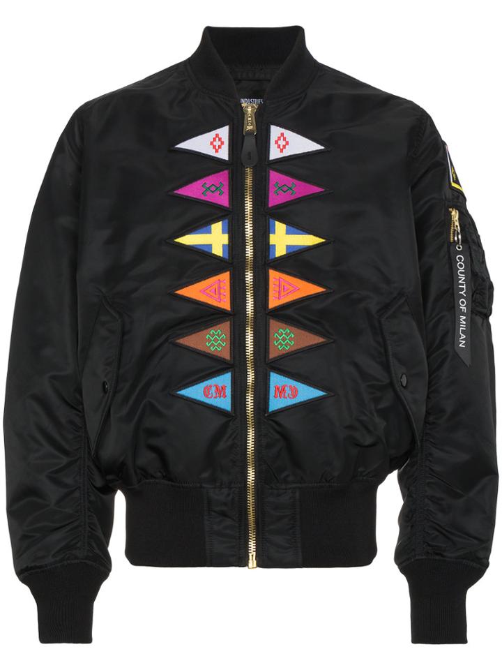 Marcelo Burlon County Of Milan Flags Alpha Ma1 Bomber Jacket - Black