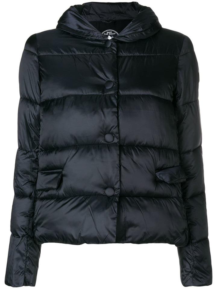 Save The Duck Hooded Padded Jacket - Black