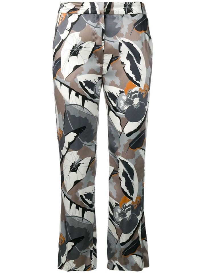 Fabiana Filippi Tapered Trousers With Print - Neutrals