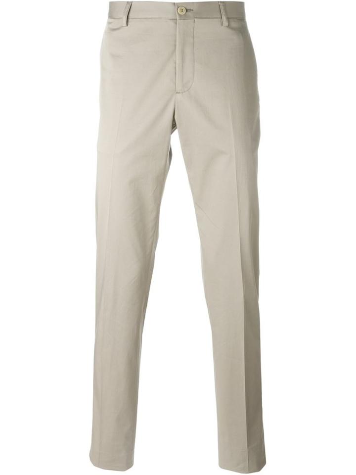 Etro Classic Slim Chinos, Men's, Size: 46, Nude/neutrals, Cotton/spandex/elastane