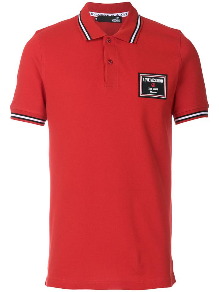 Love Moschino Logo Embroidered Polo Shirt