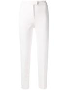 Pinko Cropped Slim Fit Trousers - White