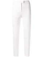 Pinko Cropped Slim Fit Trousers - White