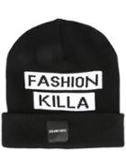 Les (art)ists 'fashion Killa' Knit Beanie, Men's, Black, Acrylic