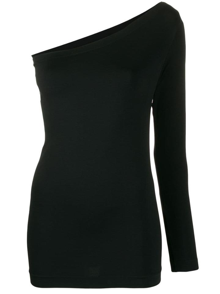 Helmut Lang One-shoulder Knitted Top - Black