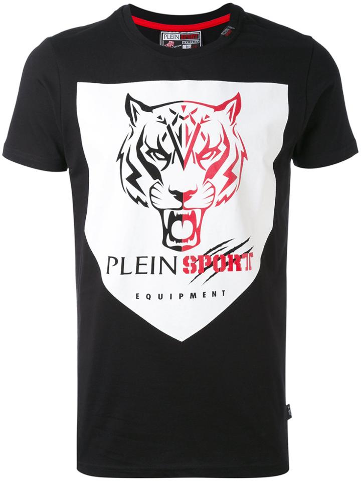 Plein Sport Graphic Print T-shirt - Black