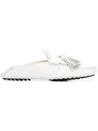 Tod's Tassel Collapsible Loafers - White