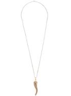 Golden Goose Deluxe Brand Horn Pendant Necklace - Metallic