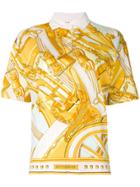 Hermès Vintage Rhythms Print Polo Shirt - Yellow & Orange