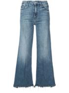 Mother Flare Cropped Jeans - Blue
