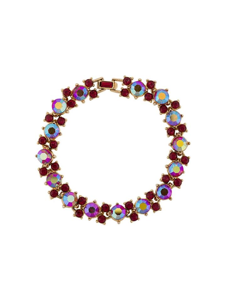Trifari Vintage Crystal-embellished Bracelet - Red