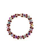 Trifari Vintage Crystal-embellished Bracelet - Red