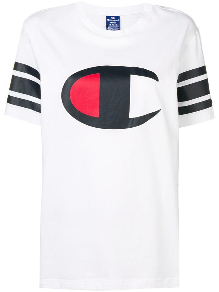Champion Logo Round Neck T-shirt - White