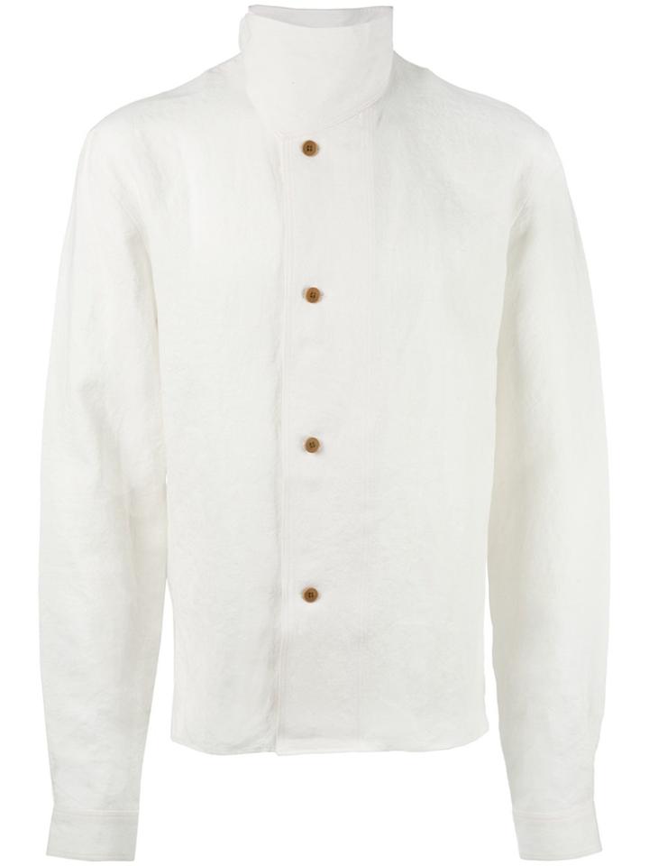 Jw Anderson Standing Collar Buttoned Jacket - White