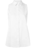 Mm6 Maison Margiela Sleeveless Shirt, Women's, Size: 38, White, Cotton