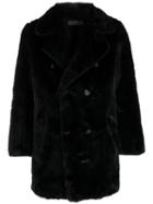 Di Liborio Double-breasted Faux Fur Coat - Black