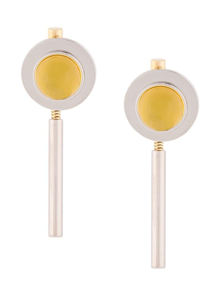 Marni Round Disc Earrings - Silver