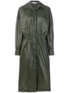 Stella Mccartney Long Gathered Waist Raincoat - Green