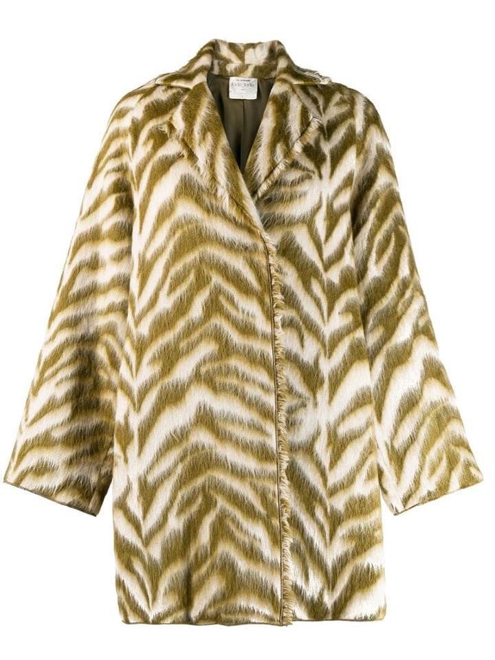 Forte Forte Animal Print Coat - Green