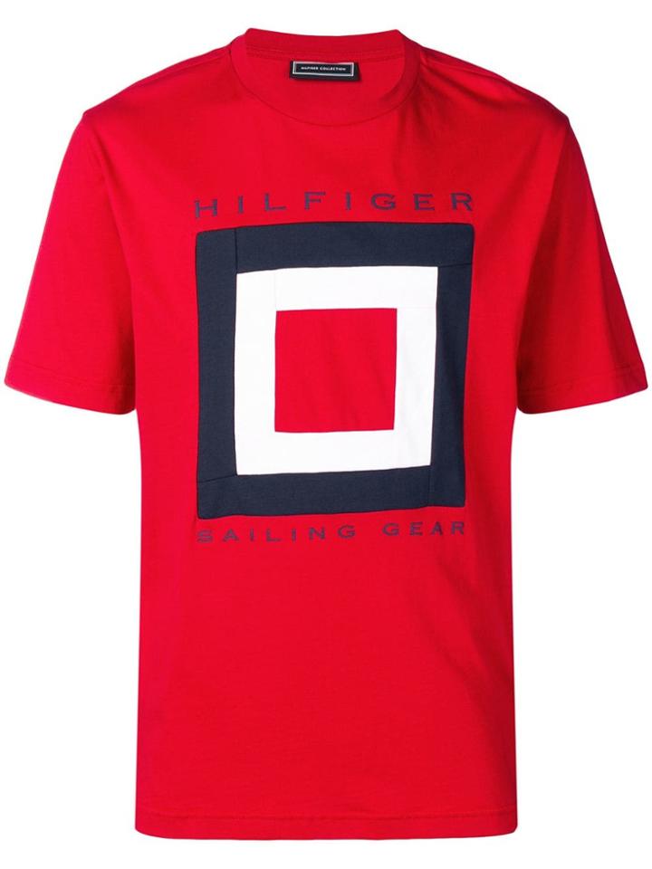 Hilfiger Collection Logo Printed T-shirt - Red