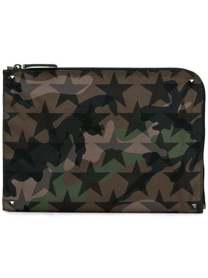 Valentino Valentino Garavani Camustars Clutch, Men's, Nylon