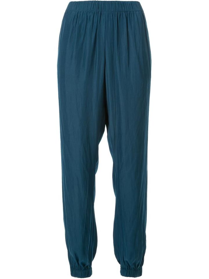 Lanvin High Waist Trousers, Women's, Size: 42, Blue, Polyester