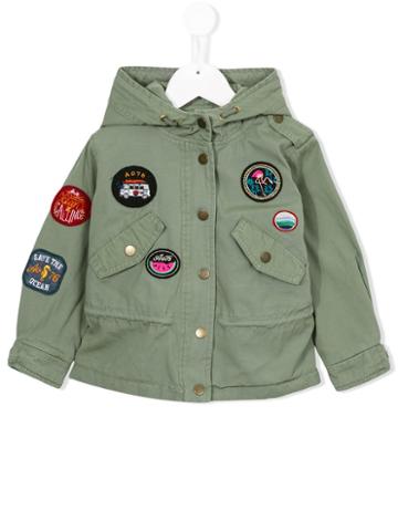 American Outfitters Kids Patch Appliqué Parka, Girl's, Size: 10 Yrs, Green