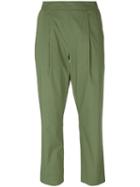 Semicouture - Cropped Trousers - Women - Cotton - 42, Women's, Green, Cotton