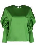 Alexandre Vauthier Puff Sleeve Boxy Blouse - Green
