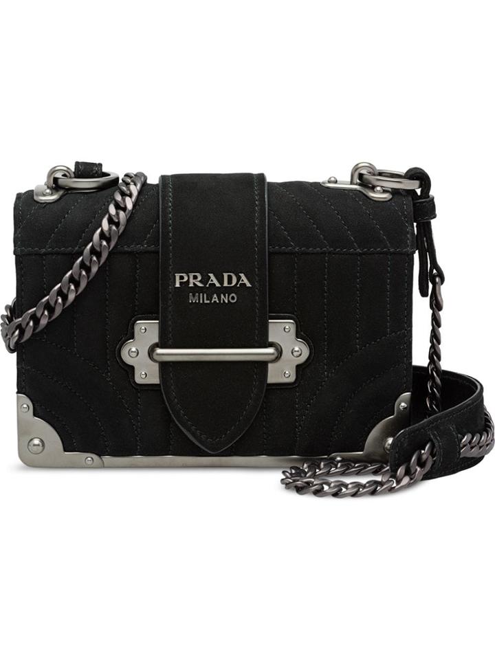 Prada Diagramme Cahier Bag - Black