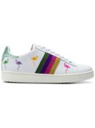 Moa Master Of Arts Striped Flamingo Sneakers - White