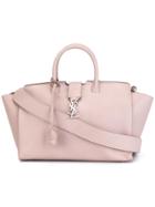 Saint Laurent Small 'monogram Downtown Cabas' Tote - Pink & Purple